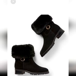 Talbots Tish Fold Over Suede Ankle Boot 7